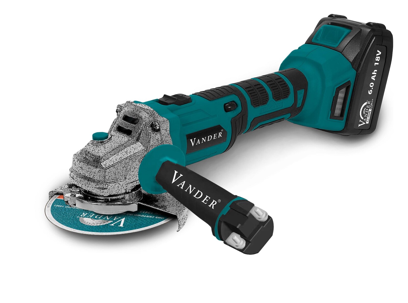 VSK812 VANDER Cordless Angle Grinder with Adjustment